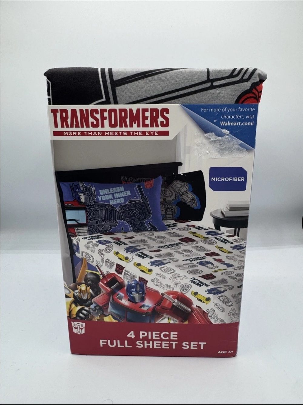 TRANSFORMERS 4pc Full Sheet Set! 1 Fitted, 1 Flat Sheet & 2 Pillowcase #9B135W